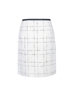 Tweed skirt with leather edging | All products - 2