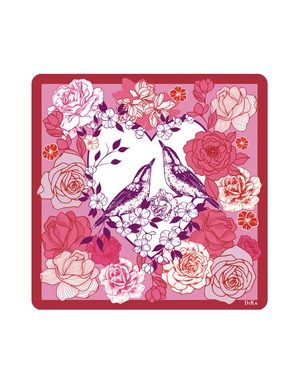 Фишу колекция Свети Валентин рози и птици | Шалове - 3