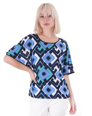 Blouse en viscose dans des tons de bleu | Blouses | Dika.com - 3 Blouse en viscose dans des tons de bleu | Blouses - 3