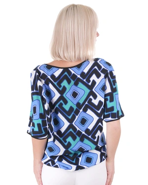 Blouse en viscose dans des tons de bleu | Blouses | Dika.com - 4 Blouse en viscose dans des tons de bleu | Blouses - 4