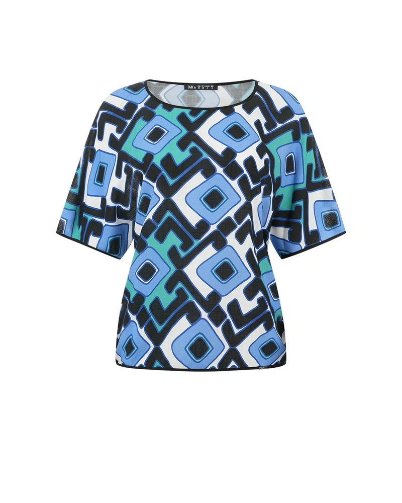 Viscose blouse in shades of blue | OUTLET SUMMER