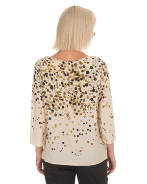Bluza od viskoze sa nežnim ekru printom | Bluze - 3