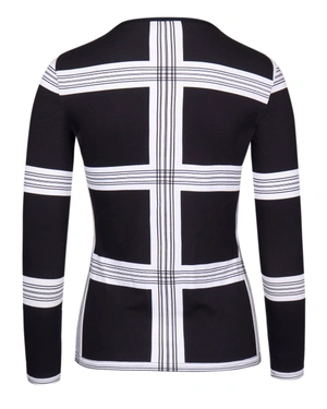 Viscose blouse with a geometric motif | T-shirts - 2