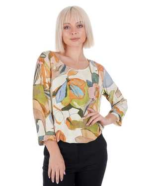 Bluza od viskoze sa višebojnim apstraktnim printom | Bluze - 1