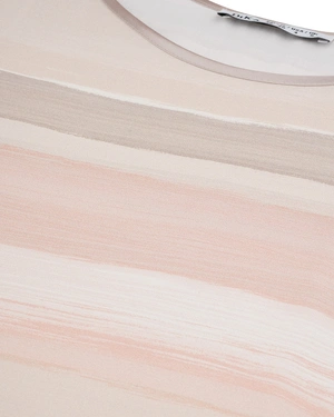 Блуза от вискоза, с обло деколте с V-изрязване с копче | Casual - 11