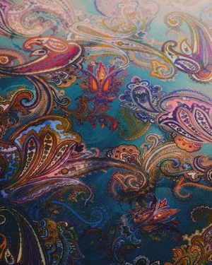 Viscose blouse with gradient paisley-inspired print | T-shirts - 2