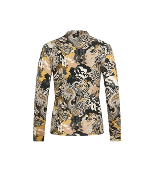 Viscose blouse with silk blend, featuring stylized paisley motifs |  - 1
