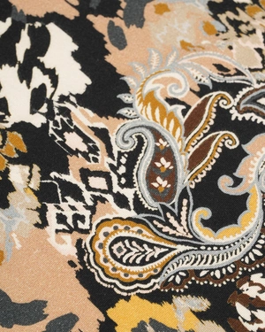 Viscose blouse with silk blend, featuring stylized paisley motifs |  - 2