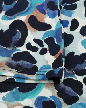 Viscose mock neck top with leopard print | Tshirts and Tops - 9