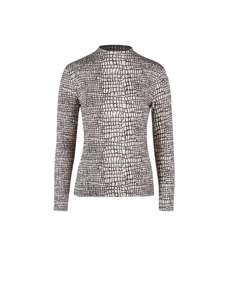 Viscose semi-turtleneck | Tshirts and Tops