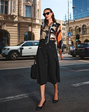 Chemisier en viscose aux couleurs vives de l'automne | COLLECTION - 7