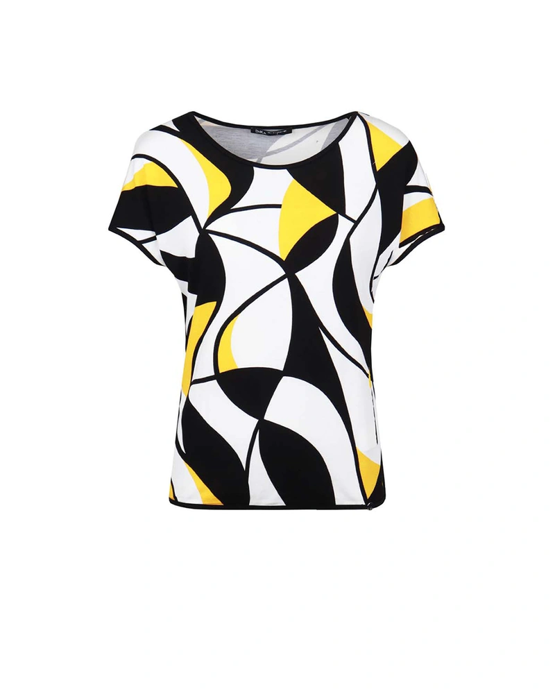 Viscose t-shirt with abstract print | All products