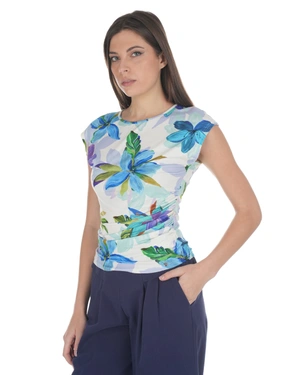 Viscose T-shirt with floral print | T-shirts - 9