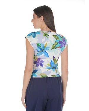 Viscose T-shirt with floral print | T-shirts - 10