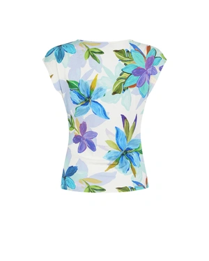 Viscose T-shirt with floral print | T-shirts - 12