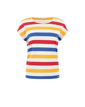 Viscose T-shirt with multicolored stripes | T-shirts and Tops | Outlet DiKa Viscose T-shirt with multicolored stripes | T-shirts and Tops
