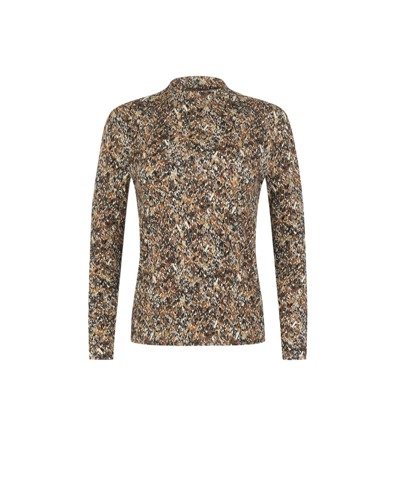 Viscose women's T-shirt with a stylised print | Blouses