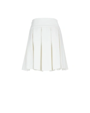 Bela suknja A-kroja sa naborima | Casual kolekcija - 4