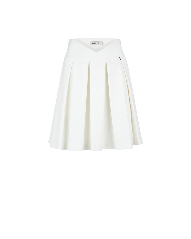 Bela suknja A-kroja sa naborima | Casual kolekcija