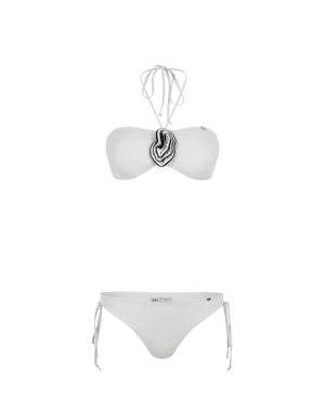 White bikini with silver threads, two-piece | Beachwear