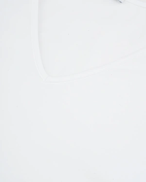 White cotton V-neck T-shirt | NEW - 9