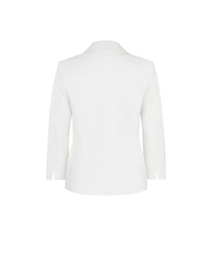 White fitted jacket from cotton and viscose | Jackets and Blazers - 1