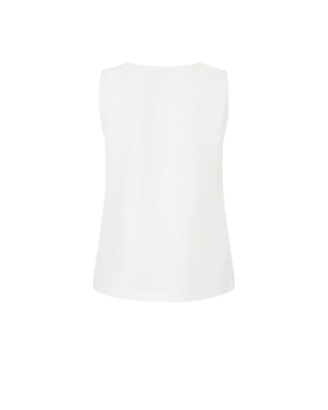 White sleeveless blouse with V-neck | All products - 1