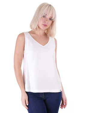 White sleeveless blouse with V-neck | All products - 3