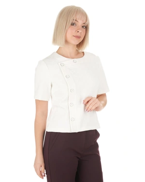 Bela teksturisana bluza kratkih rukava | NOVO - 2