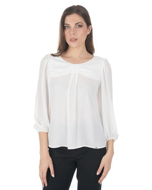 White women’s mousseline blouse with an airy silhouette | Blouses - 1