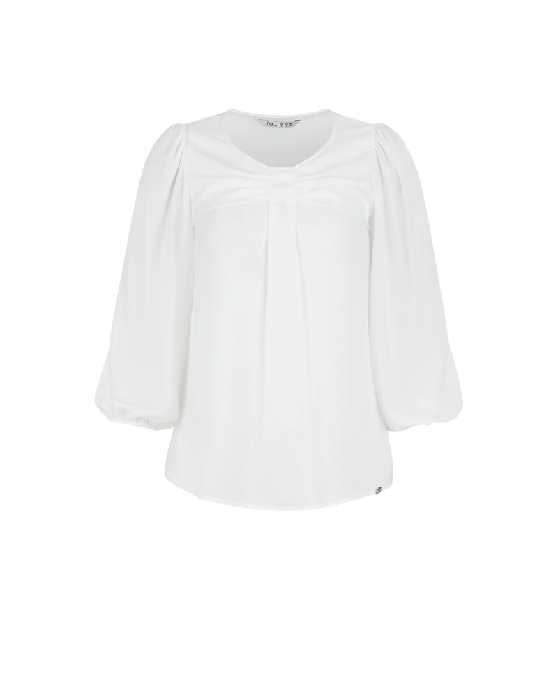 White women’s mousseline blouse with an airy silhouette | Blouses