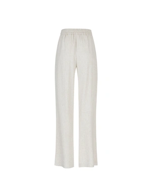 Wide-leg linen and viscose trousers in a natural light beige tone | Trousers | Dika.rs - 4 Wide-leg linen and viscose trousers in a natural light beige tone | Trousers - 4