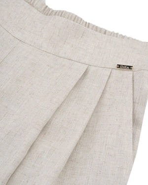 Wide-leg linen and viscose trousers in a natural light beige tone | Trousers | Dika.rs - 5 Wide-leg linen and viscose trousers in a natural light beige tone | Trousers - 5