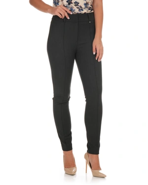 Pantalon femme noir à la coupe ajustée | Pantalons - 1