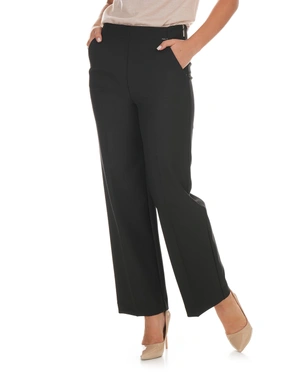 Women’s black trousers with a straight leg | Trousers | Dikastore.ro - 1 Women’s black trousers with a straight leg | Trousers - 1