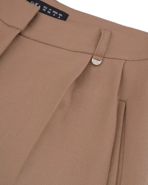 Pantaloni de damă din lână, nuanta camel | Pantaloni - 5
