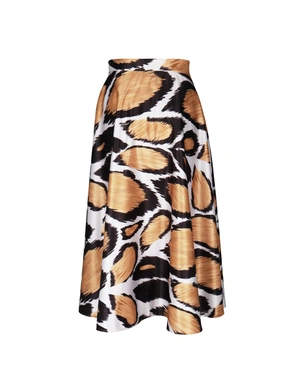 Women’s satin skirt with a bold, stylized print | Skirts and Shorts - 2