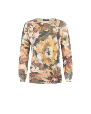 Women’s sweater with floral print in warm shades | COLLECTION - 7