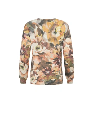 Women’s sweater with floral print in warm shades | COLLECTION - 8