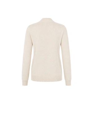 Women's 100% cashmere sweater in ecru | Pullovers - 1
