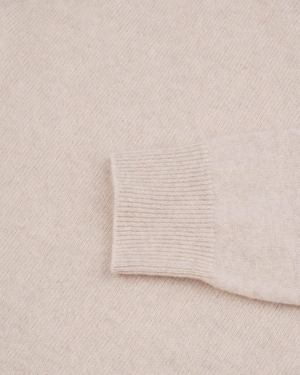 Women's 100% cashmere sweater in ecru | Pullovers - 3