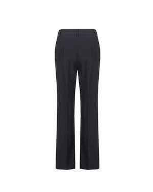 Women's black classic straight trousers with a crease | Trousers and Leggings - 1
