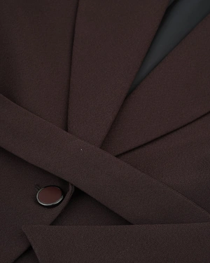 Women's blazer in coffee color with belt | Jackets and Blazers | Dika.test - 2 Women's blazer in coffee color with belt | Jackets and Blazers - 2