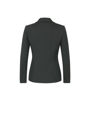 Women's blazer in dark khaki with double-breasted closure | Jackets and Coats - 1