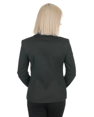 Women's blazer in dark khaki with double-breasted closure | Jackets and Coats - 4