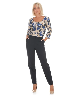 Women's blouse made from 100% viscose with an artistic blue print | Blouses | Dika.bg - 3 Women's blouse made from 100% viscose with an artistic blue print | Blouses - 3