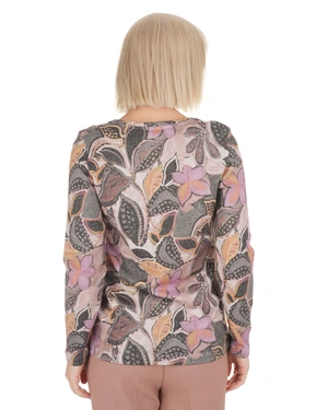 Blouse femme à imprimé floral et à l’effet métallisé | Tops et T-shirts | Dika.com - 3 Blouse femme à imprimé floral et à l’effet métallisé | Tops et T-shirts - 3
