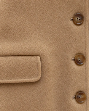 Women's coat made from 100% wool in a light beige colour | Outerwear - 4