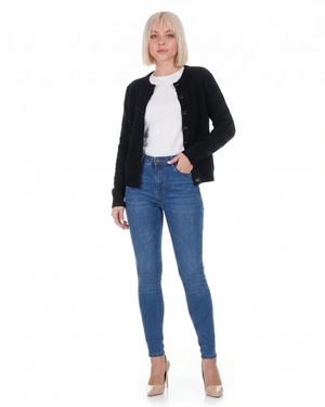 Women's dark blue flared jeans | Denim - 2