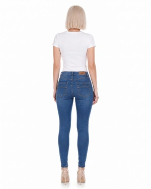 Women's dark blue flared jeans | Denim - 3